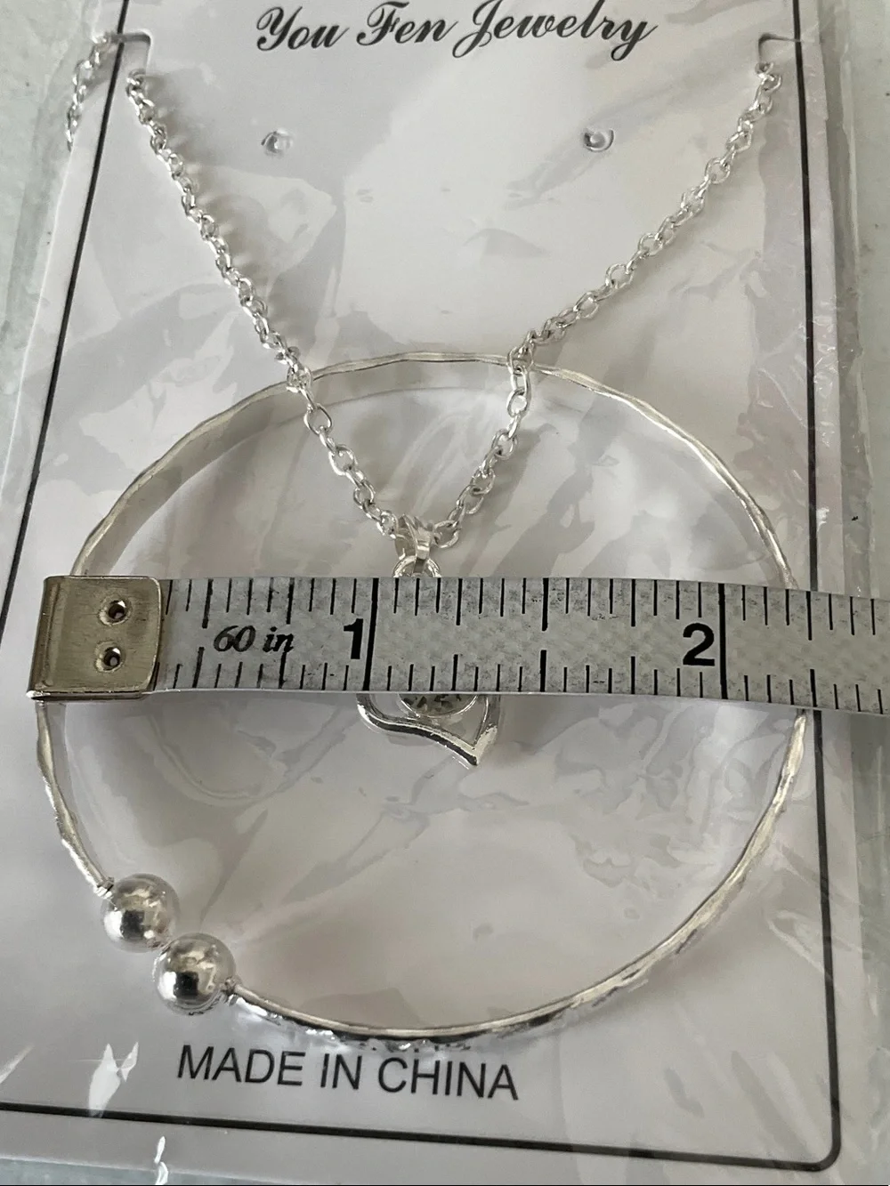 You Fen Silver-Tone Necklace and Bracelet Bundle Set